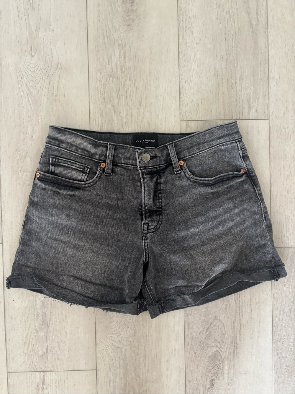 Lucky Brand Women's Black Denim Cutoff Shorts